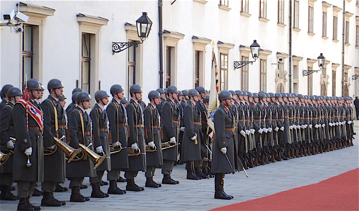 Vienna, Austria. Army honor guard during a welcoming ceremony in Vienna #travel #Vienna www.road-ventures.com